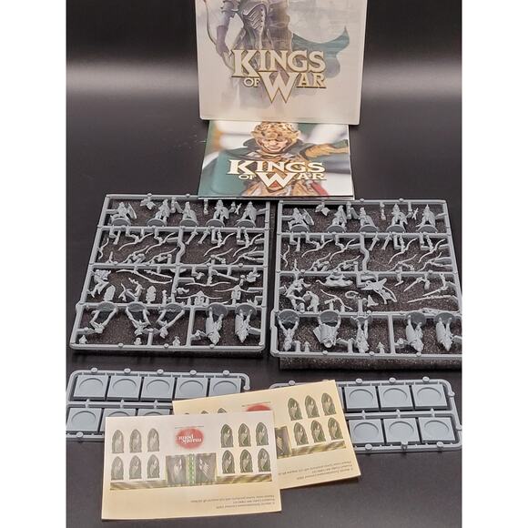 Kings Of War Elf Bow Regiment 20 Figures Open Box Wargaming Strategy Unpainted - Picture 3 of 9